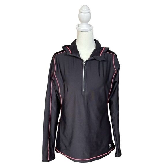 RBX Performance Gray & Pink Activewear Long Sleeve Hoodie Pullover Size Medium - Picture 1 of 12